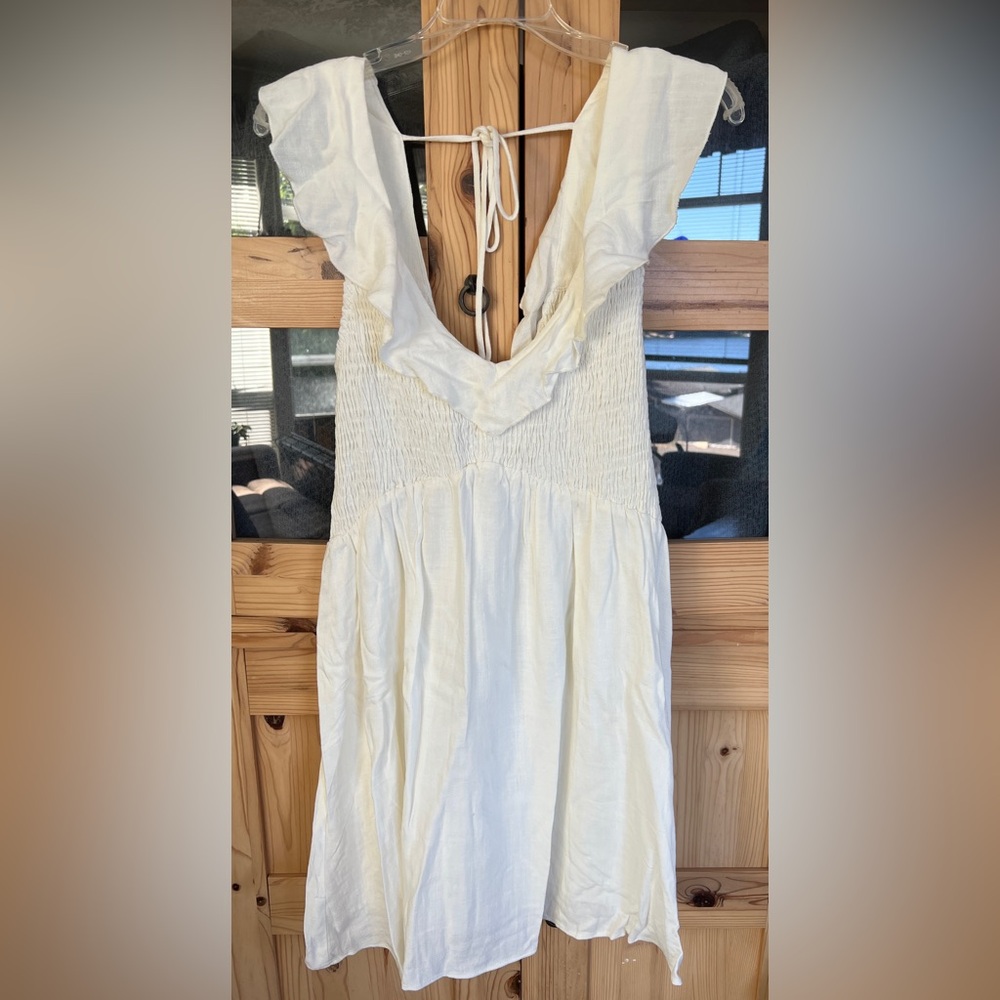 Topshop Ivory Textured Sleeveless Dress NWOT